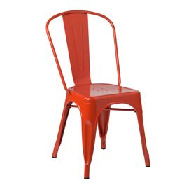Lot de 2 chaises de salle à manger empilables Lix Orange Rougeâtre