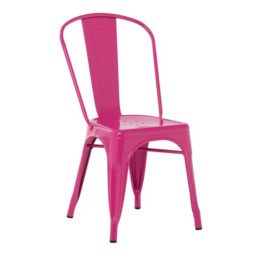 Lot De 2 Chaises De Salle À Manger Empilables Lix Rose Fushia