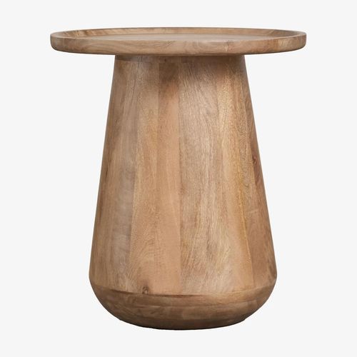 Table De Chevet Ronde Ø50 Cm En Bois De Manguier Naiara Bois De Mangue