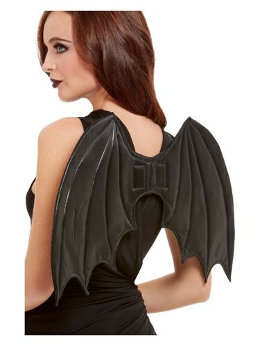Ailes Chauve Souris Matelassées Noires 50 Cm Adulte Taille Unique