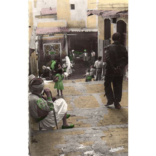 Carte Postale Ancienne Milieu Xx Eme Sieclen° 611 Alger - Algerie Scene De La Casbah - Photo Veritable - Dentelee Des Editions Jordone - Alger 13.70 Cm X 8.50 Cm