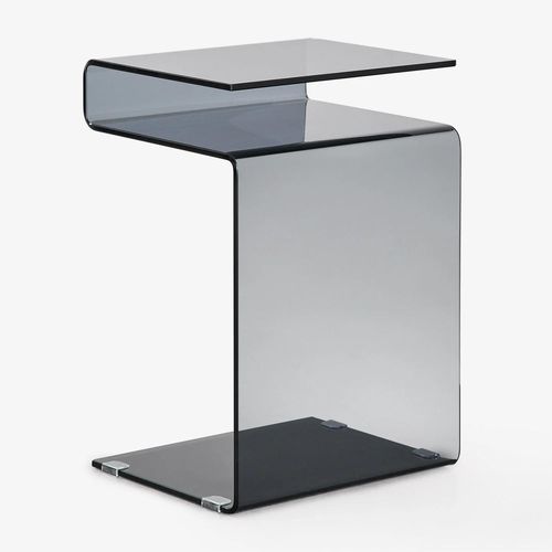 Table De Chevet Rectangulaire 40x35 Cm En Verre Trempé Diora