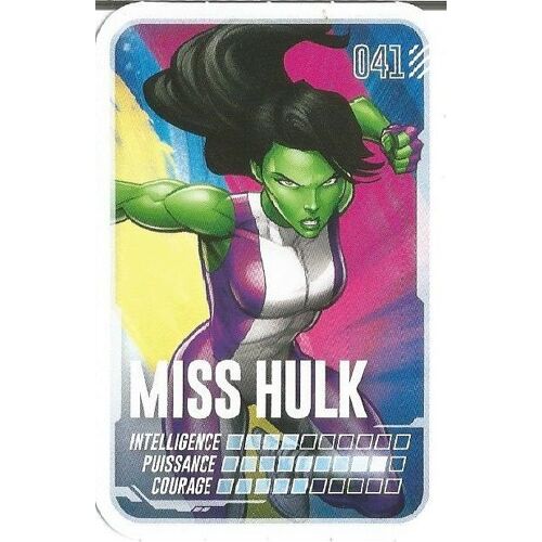 Carte Marvel - Pars En Mission - N°041 Miss Hulk - Leclerc 2022