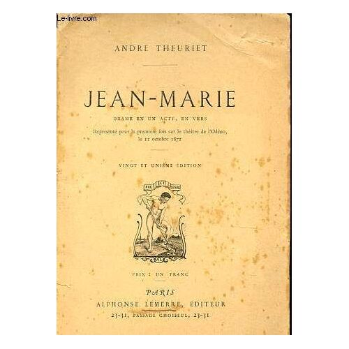 Jean-Marie - Drame En Un Acte, En Vers.