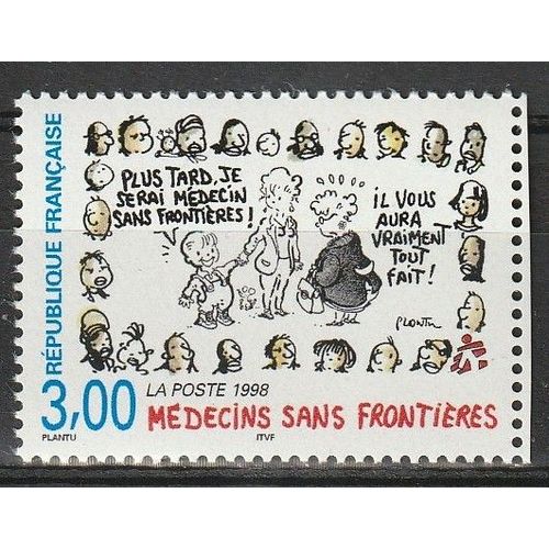 Medecins Sans Frontières, Dessin De Plantu, Timbre Neuf** 1998 N° 3205
