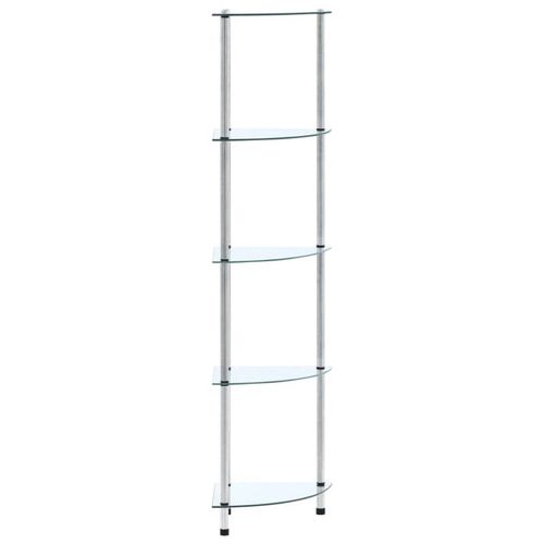 Vidaxl Étagère 5 Niveaux Transparent 30x30x130 Cm Verre Trempé 249516