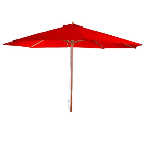 Parasol En Bois, Parasol De Jardin Florida, Parasol De Marché, 3,5m   Bordeaux