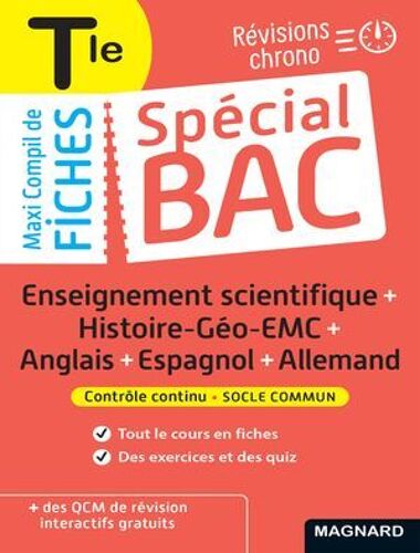 Spécial Bac Maxi Compil De Fiches Contrôle Continu Tle Bac 2026