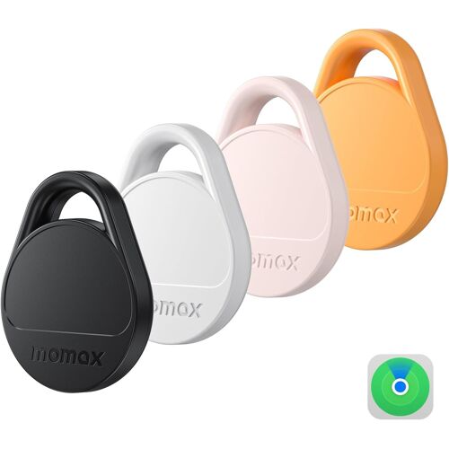 VornixorSarlshop-Momax Smart Tracker Tag avec Apple Find My (utilisateurs iOS 18+ Uniquement), Localisateurs D¿Objets Bluetooth Tracker pour Valises/Portefeuilles/Clés/Pet/Sacs, 4 Paquets