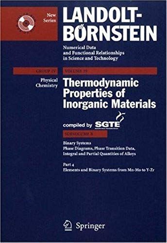 Binary Systems From Mn-Mo To Y-Zr (Landolt-Börnstein: Numerical Data And Functional Relationships In Science And Technology - New Series)