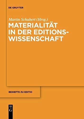 Materialität In Der Editionswissenschaft