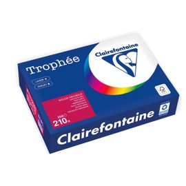 Clairefontaine Ramette Papier Fsc A4 210g 250 Feuilles Intense Rouge Groseille