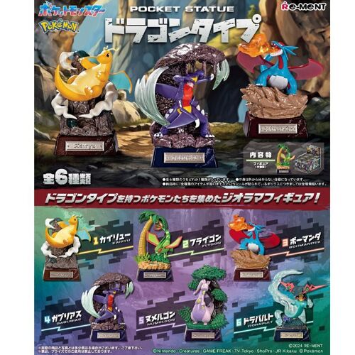 Pokémon - Pack De 6 Figurines Pokémon Pocket Statue Dragon Type
