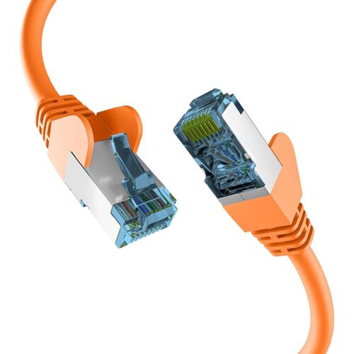 EFB Câble réseau CAT. 7 jusqu'à 10 Gbit ORANGE 3m