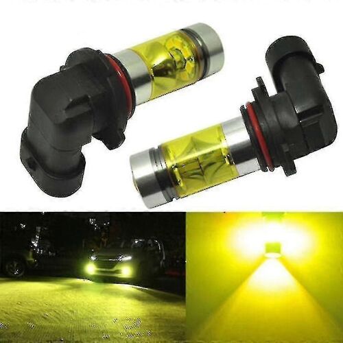 Nouveau 2x 9005 H10 9145 3000k Jaune 100w Ampoules De Phare Led Kit Fog Light