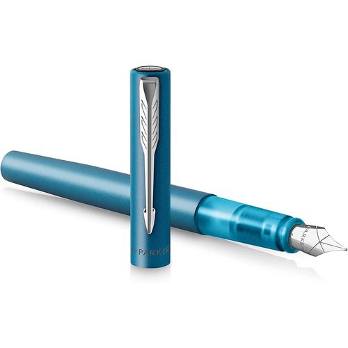 Parker Stylo Plume Vector Xl, Bleu Sarcelle Mat Métallisé
