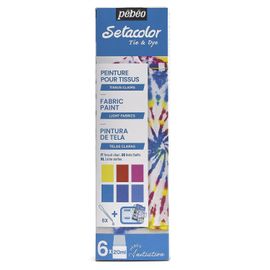 Pébéo Set Initiation Setacolor Tie & Dye 6x20ml