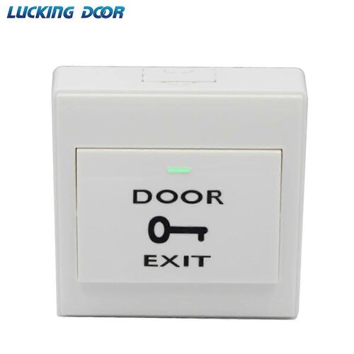 86 * 86mm DC 12V Interrupteur de libération de sortie avec boîte à boutons pour système de contrôle d'accès à la porte Bouton de panneau en plastique