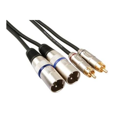 Câble XLR rca 2 x XLR 3 broches vers 2 x rca m le 1 m
