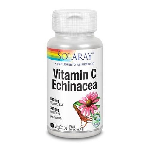 Solaray Vitamin C Y Echinacea 60 Vcaps