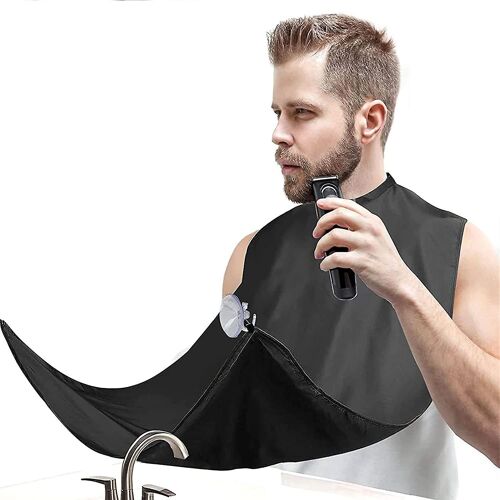 Tablier De Coupe De Barbe Avec Ventouses - Cadeau De Saint-Valentin Idéal Pour Lui, Accessoire De Toilettage Sans Dégâts