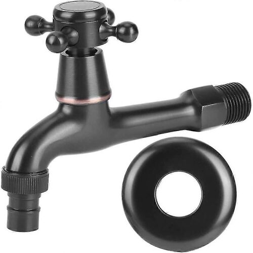 Robinet de lavabo mural G1/2 po en laiton antique, robinet mural, robinet d'eau froide simple, robinet mitigeur de lavabo avec poignée ergonomique pour lavage