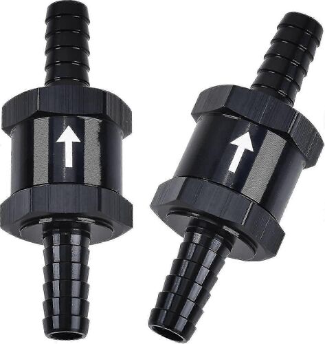 3/8 Clapet Anti-Retour De Carburant Unidirectionnel En Ligne 2pcs 10mm Od Diesel Essence Noir