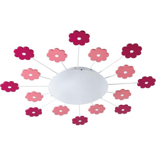 Lampe De Plafond Viki 1,1 Lampe Murale À Flamme Pour Chambre D'Enfant,Plafonnier En Acier,Couleur : Fuchsia,Verre : Satiné,Blanc,Douille : E27