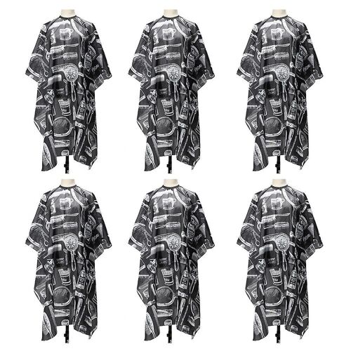 Lot De 6 Capes De Coiffure Imperméables Pour Salon De Coiffure - Capes Professionnelles Pour La Coupe, Le Coiffage Et La Coloration, Résistantes Aux Taches Et Faciles À Nettoyer