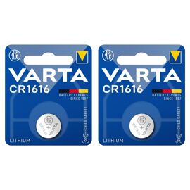 VARTA Lot de 2 Piles bouton lithium "Electronics" CR1616 3 Volt