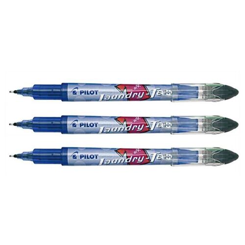 Pilot Lot De 3 Stylos Pour Marquage Textile Laundry-Tec Pointe Aiguille Noir