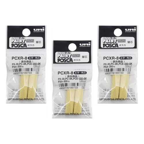 Posca Lot De 3 Sachets De 2 Pointes De Rechange , Paint Marker Et Chalk Marker Pcxr8 8mm