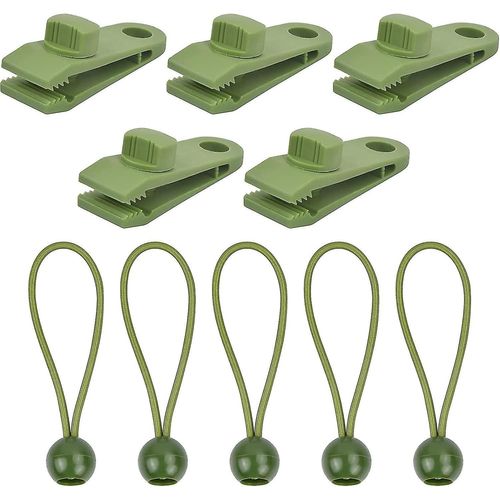 Clip De Verrouillage Pour Bâche, Clip De Tente Robuste, Corde À Balle Rebondissante, Camping