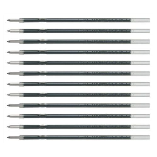 Pilot Lot De 12 Recharges Stylo Bille Rfns-Gg Pointe Moyenne Noir