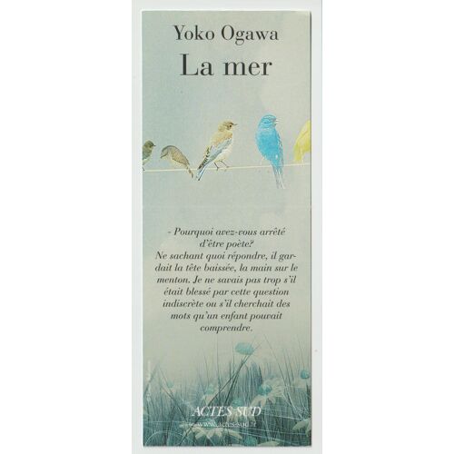 Un Marque-Page Yoko Ogawa , La Mer