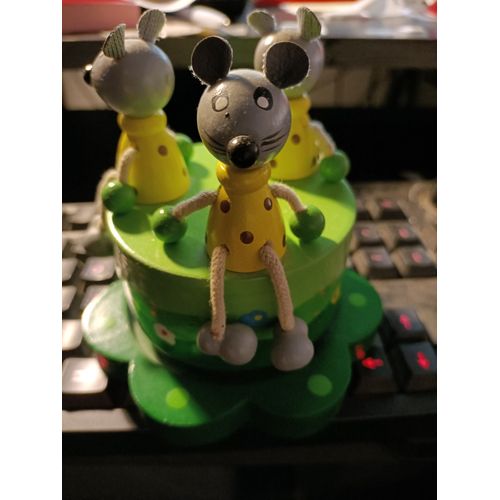 Boite A Musique 3 Souris Vertes Jouet En Bois