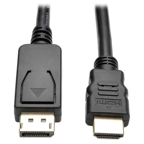 Eaton Tripp Lite Series DisplayPort 1.2 to HDMI Active Adapter Cable (DP with Latches to HDMI M/M), 4K, 6 ft. (1.8 m) - Adaptateur vidéo - DisplayPort mâle pour HDMI mâle - 1.83 m - noir - support 4K