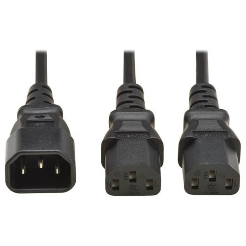 Eaton Tripp Lite Series - Répartiteur d'alimentation - IEC 60320 C14 pour power IEC 60320 C13 - 250 V - 10 A - 2 m - noir - Europe