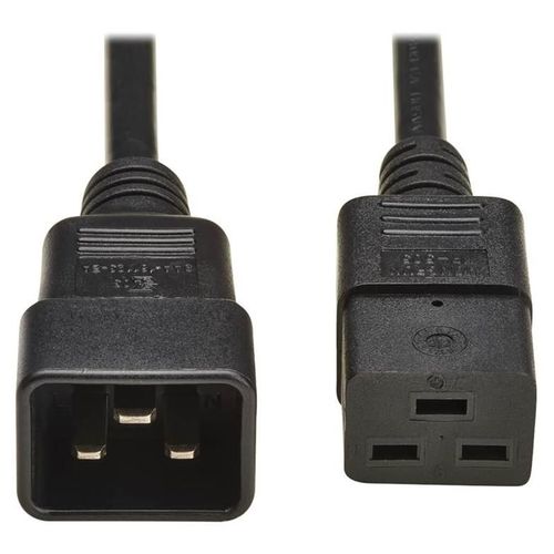 Eaton Tripp Lite Series - Rallonge de câble d'alimentation - IEC 60320 C19 pour IEC 60320 C20 - CA 250 V - 16 A - 3 m - noir - Europe - pour P/N: PLC19BK, PLC19BL, PLC19RD