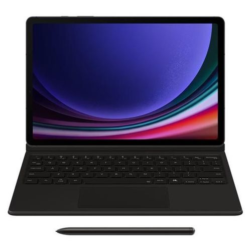 Samsung EF-DX725 - Clavier et étui (couverture de livre) - clé AI - avec pavé tactile - sans fil - POGO pin, Bluetooth - noir clavier, noir étui - pour Galaxy Tab S9, Tab S9 FE