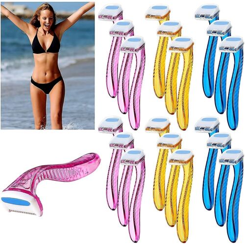 Ensemble De 18 Rasoirs Pour Femmes - Tondeuses Bikini De Précision Avec Poignées Ergonomiques Et Housses De Protection Pour Les Voyages Et Les Soins Quotidiens