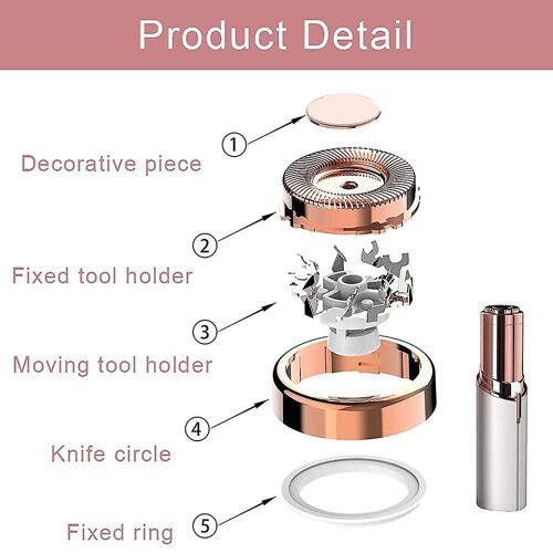Têtes De Rechange Pour Épilateur Facial Gen 1 - Lames Plaquées Or 18 Carats Pour Une Épilation Douce Et Indolore