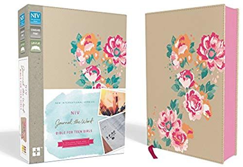 Niv, Journal The Word Bible For Teen Girls, Imitation Leather, Gold/Floral