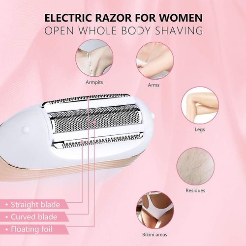 Rasoir Électrique Sans Fil Pour Femme - Tondeuse Bikini 3 En 1, Rechargeable Par Usb, Compatible Avec Les Peaux Sèches Et Humides, Idéal Pour Les Voyages