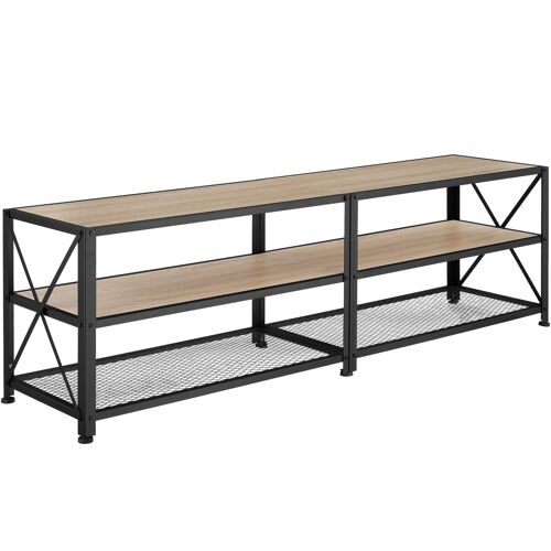 Meuble Bas - 161 Cm - Bois Clair Industriel, Chêne Sonoma