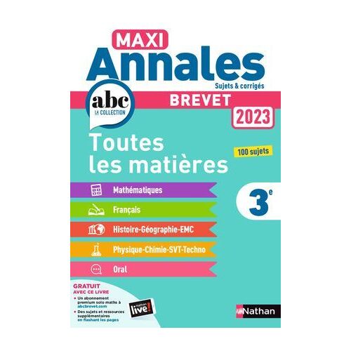 Maxi Annales Brevet 2023 - Corrigés