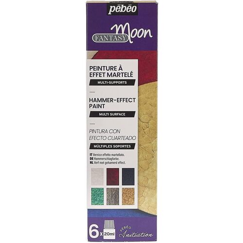 Pébéo Set Initiation Fantasy Moon Peinture À Effet Martelé 6 X 20 Ml