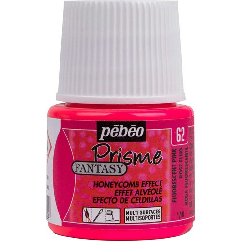 Pébéo Flacon 45ml Peinture Fantasy Prisme À Effet Alvéolé Rose Fluo