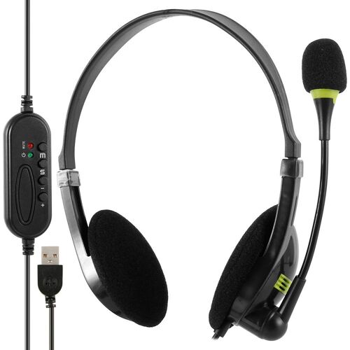 Casque filaire haute performance avec microphone omnidirectionnel et bandeau réglable