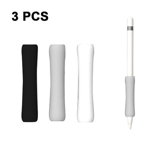 Support pour Apple Pencil 1/2 Grip - Silicone, ergonomique, anti-poussière, compatible avec la charge magnétique, 3 pièces